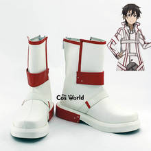 Espada arte on-line cavaleiros de sangue narusaka kazuto kirito kazuto kirito anime personalizar cosplay sapatos planos botas 2024 - compre barato