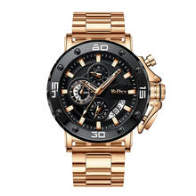 Oulm relógio de pulso masculino casual de aço inoxidável, relógio esportivo com data e quartzo para homens 2024 - compre barato
