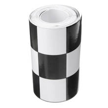 Mayitr 275x7.6cm Vinyl Decal Tape Black&White Checkered Vehicle Sticker Fashion Wrap For Car Bike Motorcycle Auto DIY Styling 2024 - buy cheap