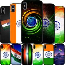Чехол для телефона с индийским флагом черный силиконовый для iPhone 13 12 XR XS Max 5 5S SE 2020 6 6S 7 8 PLUS X 11Pro Max 11, чехол 2024 - купить недорого