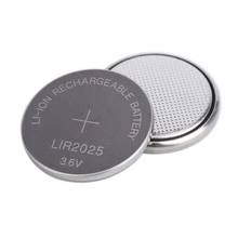 Lir2025 bateria recarregável 3.6v chave do carro remoto shell bateria do botão 2024 - compre barato