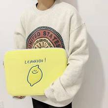 Capa de laptop coreana ipad pro 11, bolsa protetora com estampa de limão 11 13 15 polegadas 2024 - compre barato