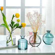 Стеклянная настольная норбическая ваза, стеклянные аксессуары для домашнего декора, Декоративные зерна, современный эстетический Декор для комнаты 2024 - купить недорого
