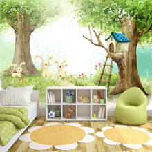 Photo Wallpaper 3D Cartoon Cute Children's Bedroom Background Wall Painting Eco-Friendly Plant Fiber Mural Wall Paper Home Decor 2024 - buy cheap