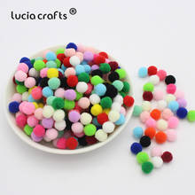 Lucia crafts 500-1000pcs/lot 8mm Mixed Soft Round Shaped Pompom Balls Fluffy Pom Pom For Kids DIY Garment Handcraft K0303 2024 - buy cheap