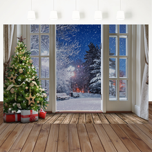 Сказочный Рождественский фон снежные Конфеты дом Рождественская елка фото фон для детской семейной фотосъемки 2024 - купить недорого