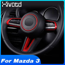 Hivotd For Mazda 3 Bp 2022-2019 Accessories Car Steering Wheel Decorative Cover Trim Interior Modification Parts Car Styling 2024 - buy cheap