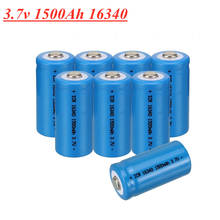Baterías recargables de 3,7 V, 1500mAh, 16340, batería CR123A, linterna LED, cargador de pared de viaje para batería de iones de litio 16340 CR123A 2024 - compra barato