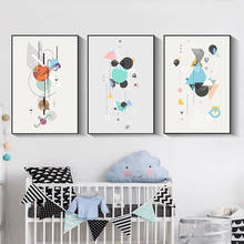 Carteles e impresiones de combinación geométrica creativa, pinturas en lienzo, sala de estar de pared para imágenes artísticas, decoración de habitación de niños 2024 - compra barato