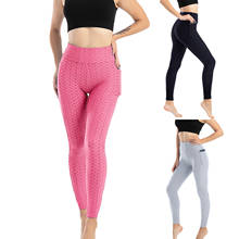 Legging fitness feminina push up, sem costura cintura alta, treino, academia, sem costura, calça feminina 2024 - compre barato