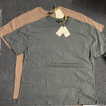 Camisetas de manga corta para hombre y mujer, camisa informal de algodón de alta calidad, Color sólido, Kanye West temporada 6, 1:1 2024 - compra barato
