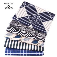 QUANFANG 6pcs/lot Christmas series Printed Cotton Linen Fabric For Patchwork DIY Quilting Sewing Placemat,Bags Materia 30cm*40cm 2024 - buy cheap