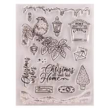 Christmas Christmas Tree Stamp DIY Hand Account Transparent Silicone Christmas Bird Scrapbook Home Decoration 2024 - buy cheap