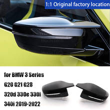 Black Side Wing Modified Rearview Mirror Cover Caps for BMW 3 Series G20 G21 G28 320d 330e 330i 340i 2019-2022 M4 Style LHD RHD 2024 - buy cheap
