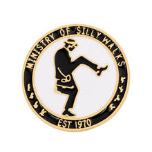 Ministry Of Silly Walks Enamel Pins Metal Badges Monty Python Flying Circus Perfect Capture Classic British Comedy Lapel Pin 2024 - buy cheap