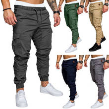 2021 Autumn and Winter Running Fitness Sports Cotton Trousers Men's Small-foot Cargo Trousers Casual Fitness Trousers 2024 - buy cheap