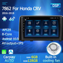 Reproductor Multimedia de vídeo para coche, Radio Estéreo 2 Din con Android 10,0, IPS, navegador GPS, Carplay, para Honda CRV 2016, 2017, 2018 2024 - compra barato