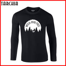 Tarchia t 2022 marca eur tamanho manga longa moda masculina nova homme camiseta 100% algodão plus size masculino selvagem e livre de grandes dimensões 2024 - compre barato