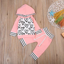 Toddler Kid Baby Girl Clothes Hooded T-shirt Tops +Long Pants Outfit Set 0-3T 2024 - buy cheap