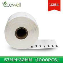 Ecowell-rollo de papel térmico 11354, etiqueta de 57mm x 32mm, reemplazo de etiquetas para Dymo LabelWriter 1000 450Turbo 450 DUO inalámbrico, 450 Uds. 2024 - compra barato