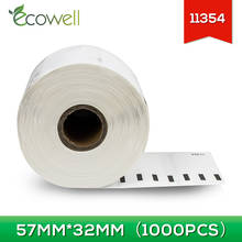 Ecowell 1Roll 1000pcs label roll shipping label 11354 compatible for DYMO LabelWriter 450 450 Turbo 450 DUO printer 57mm*32m 2024 - buy cheap