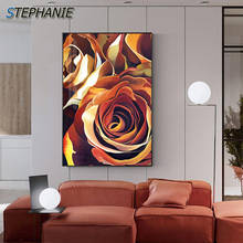 Nordic Peony Flower Wall Art Pictures Abstract Colorful Roses Canvas Painting Floral Posters Prints for Living Room HD Tableaux 2024 - buy cheap