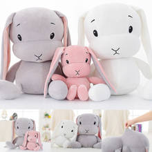 Милый счастливый кролик 30 см, 50 см, 70 см, плюшевые игрушки, кролик, мягкое плюшевое животное, Детская кукла, сопровождающая ребенка, игрушка для сна для детей 2024 - купить недорого