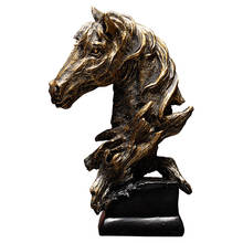 Escultura nórdica de personagem dourada, cavalo abstrato, estátua, arte, artesanato, casa, quarto, escritório, decoração, presente 2024 - compre barato