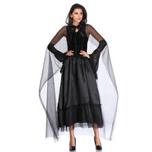 Vestido gótico de novia para Halloween para mujer, disfraz aterrador de vampiro, Día de los muertos, esqueleto, bruja del diablo, disfraz de Cosplay, fiesta de Carnaval 2024 - compra barato