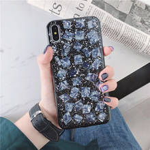 Jamular capa de celular com glitter, capa de silicone macia preta para iphone 7 8 6 6s plus x 10 xs max xr 7 2024 - compre barato