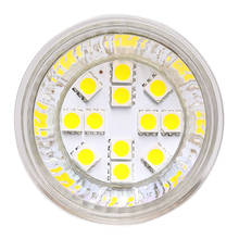 Бесплатная доставка SMD 5050 LED MR16 12 светодиодов 24 в 2,4 Вт поддержка регулировки яркости 2 шт./лот белый/теплый белый 2024 - купить недорого