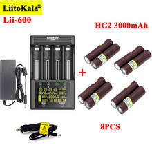 LiitoKala-baterías recargables HG2 de 3000mAh, cargador de batería de Lii-600 para 3,7 V, Ion de litio, 18650, 21700, 26650 V, AA, aaa, NiMH 2024 - compra barato