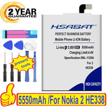 Топ бренд 100% Новый 5000mAh HE338 батарея для Nokia 2 батареи + бесплатная gfit 2024 - купить недорого