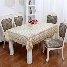 Mantel de PVC de bronce europeo, Cubierta dorada para mesa de comedor de té, impermeable, rectangular, para uso doméstico, tapetes de mesa 2024 - compra barato