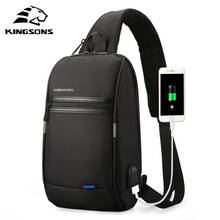 Kingsons mochila masculina e feminina, mochila impermeável de peito 10.1 polegadas para homens e mulheres, bolsa crossbody casual, mochila de ombro único para viagem e lazer 2024 - compre barato