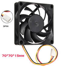 Ventilador de 12v para computador/pc/cpu, 70mm/70x70x15mm, caixa de resfriamento silenciosa para k8 amd, radiador ou lâmina de ventilador, substituição ou chassis 2024 - compre barato