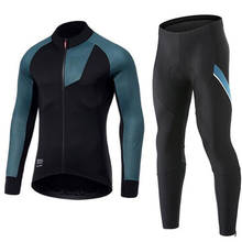 Santic-Conjunto de Ciclismo de Invierno para hombre, conjunto de chaqueta de bicicleta de manga larga, térmica y cálida, conjunto de Jersey y Pantalón deportivo 2024 - compra barato