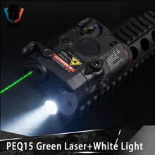 Lanterna laser peq verde para airsoft, lanterna de nylon com laser peq para caça tática, trilho picatinny de 20mm sem ir, estroboscópio 2024 - compre barato