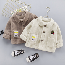 Meninos casacos de inverno crianças moda grossa veludo outerwear para o bebê meninas crianças casual quente javkets roupas da criança 5 6 7y 2024 - compre barato