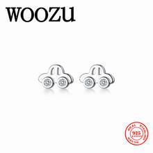 WOOZU Fashion Minimalist Mini Cute Cartoons Car Stud Earrings for Women Genuine 925 Sterling Silver Teen Ear Jewelry Accessories 2024 - buy cheap