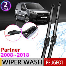 Car Wiper Blades for Peugeot Partner 2008~2018 2 Front Windshield Wipers 2009 2010 2011 2012 2013 2014 2015 2016 Car Goods 2024 - buy cheap