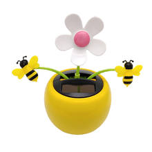 Insetos fofos de abelha mel, bonecas de dança movidas a energia solar, decoração de casa, presente para crianças 2024 - compre barato