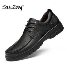 Autumn Winter Genuine Leather Shoes Men Casual For Adult Chaussure Homme Cuir Black Brown Scarpe Uomo Eleganti Big Size 48 49 2024 - buy cheap