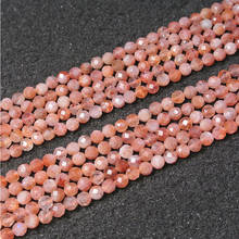 2/3/4mm Natural Orange Sunstone Stone Beads Round Faceted Spacer Tiny DIY Loose Beads For Jewelry Making beads Accessories 15'' 2024 - buy cheap