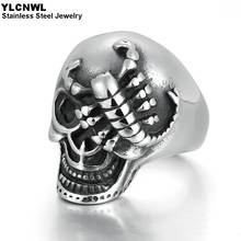 Gothic Style Stainless Steel Scorpion Skull Rings For Men Boy Punk Biker Male Jewelry Birthday  Gift 2024 - buy cheap