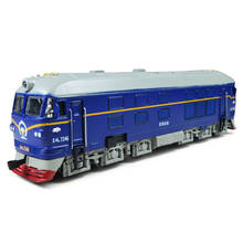 Locomotora de aleación para niños, modelo de tren de juguete con luz de sonido, simulación de coche, locomotora de tren de aleación, 1/87 2024 - compra barato