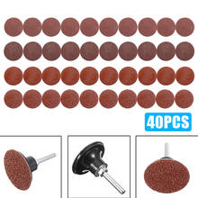 40pcs/set 2''50mm Sanding Disc 40/80/120/240 Grits Sander Pad Sanding Sheet With Mandrel Lock 1/4" Shank Polishing Abrasive Tool 2024 - buy cheap