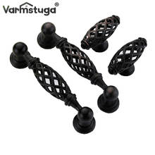 Zinc Alloy Black Cabinet Knobs And Handles Bird Cage Furniture Handles Drawer Knobs Kitchen Handles Cupboard Pull Closet Handle 2024 - buy cheap