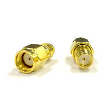 1pc  RP-SMA male plug inner hole switch SMA female jack RF Coax Adapter convertor straight goldplated NEW wholesale 2024 - buy cheap