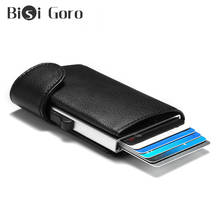 BISI GORO RFID Blocking Card Case Aluminum Box Card Holder ID Case Minimalist 2021 New Pop Up Wallet Protector Safety Purse 2024 - buy cheap